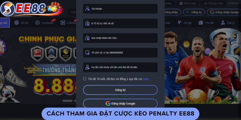 Cách tham gia đặt cược kèo penalty ee88