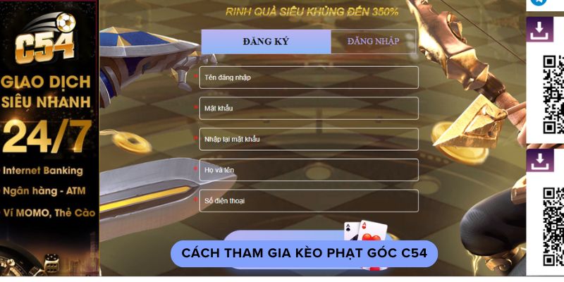 Cách tham gia kèo phạt góc C54